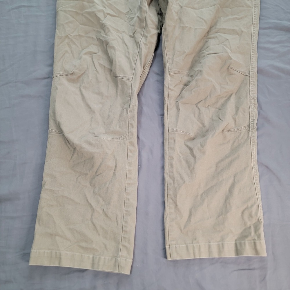 Kuhl Kanvus Jeans Men's 40x29 Beige Stretch Canvas Patina Dye Cell Phone Pocket - Picture 3 of 10